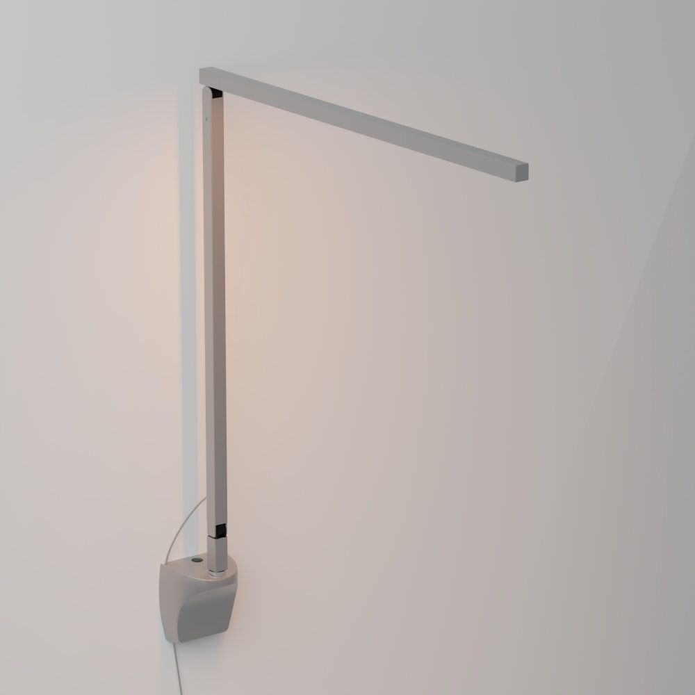Koncept Lighting ZBD1000-W-SIL-WAL Z-Bar Solo LED Desk Lamp Gen 4 with (non-hardwired) wall mount (Warm Light; Silver)